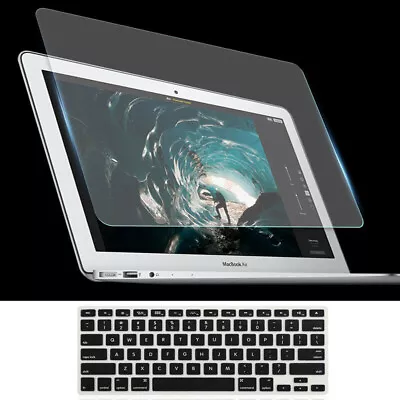 Tempered Glass Screen Protector  Keyboard Skin For MacBook Air Pro 11 12 13 14 M • $19.59