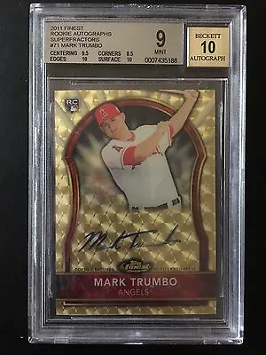 Mark Trumbo 2011 Topps Finest 1/1 Auto Superfractor Rookie Orioles BGS 10 • $1095