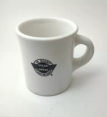 Steak N Shake By Buffalo China Heavy Coffee Mug/Cup Smaller 1 Inch Logo  8 Oz • $7.99