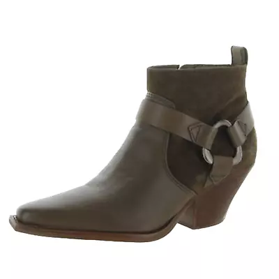 Vince Camuto Taupe Nenanie Leather Zipper Ankle Boots NEW 8.5M US / 39 EU • $49