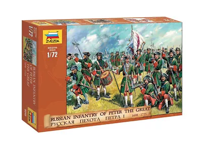 ZVEZDA 8049 1:72 Russian Infantry (Peter The Great) - 43 Figures • £10.95