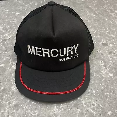 1980s Vintage Mercury Outboard Boat Motor Snapback Trucker Hat Made In USA • $24