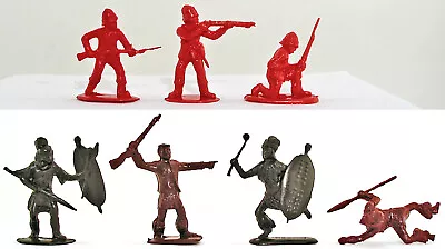 Marlborough Plastics - 24th Foot Vs Zulus - 7 54mm Plastic Toy Soldiers • $35