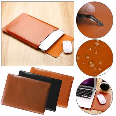 $23.99 • Buy PU Leather Laptop Sleeve Bag Case Cover For MacBook Air 11 12 Pro 13 15 Retina