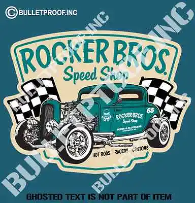 ROCKER BROS Decal Sticker Americana Car Rat Rod Hot Rod Garage Man Cave Stickers • $5.50