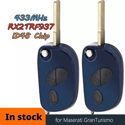 2X RX2TRF937 Flip Remote Key Fob 3 Buttons For Maserati GranTurismo Quattroporte • $46.18
