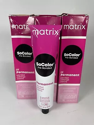 Lot Of 3 Matrix Socolor Pre-bonded Permanent Blended Cream 6w Light Brown Warm • $29.74