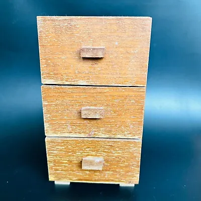 Mini 3 Drawer Chest Of Drawers Vintage Trinket Storage Box 6.5  • $19.95