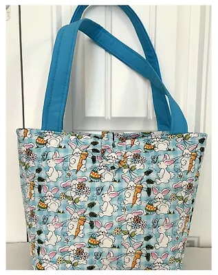NEW Handmade Tote Purse Handbag Spring Bunny  Faffygiraffe • $29.99