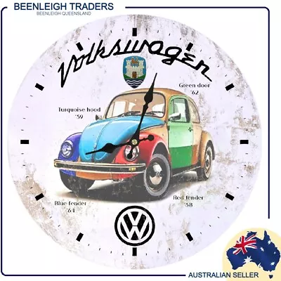 Vw Volkswagen Beetle Metal Wall Clock - Brand New • $17.97