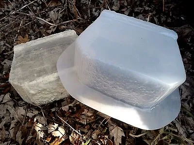 Set Of 2 Retaining Wall Brick Concrete Mold 100 Mil Poly Plastic 8  X 6  X 3.25  • $49.95