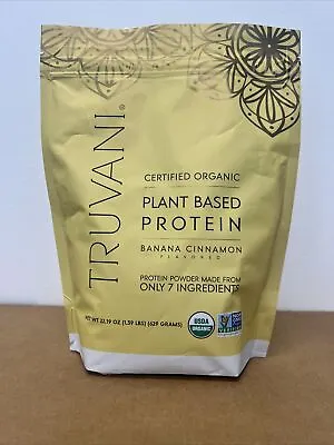 Truvani -  Certified Organic Plant Based Protein Powder Banana Cinnamon • $30