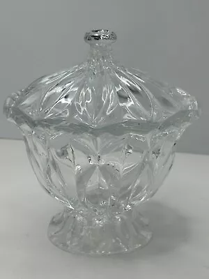 Calliope-Blossom Giftware MIKASA Lidded Crystal Clear Glass Candy Dish • $19.95