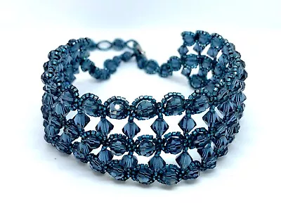 Audrey Choker - Midnight Blue By Gabriella FA. Genuine Swarovski Crystals • $139