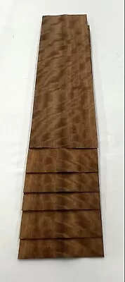 Makore Pommele Quilted Figured Wood Veneer: 7 Sheets (15  X 5  ) 3.5 Sq Ft • $19.99