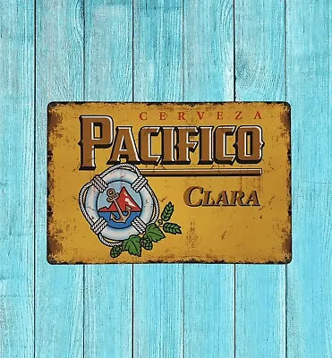 Pacifico Beer Vintage Style Tin Metal Bar Sign Poster Man Cave Collectible New • $9.99