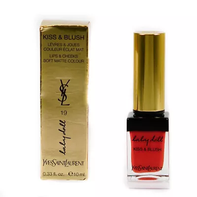 Yves Saint Laurent Pink Blusher Lipgloss Baby Doll 19 Corail Sulfureux Brand New • £16.74