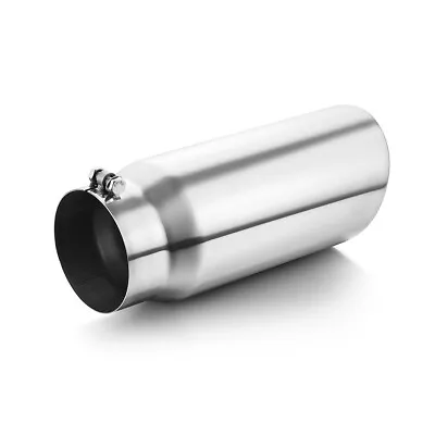 Bolt On Diesel Exhaust Tip 5  Inlet 6  Outlet 15inch Long Silver Stainless Steel • $41