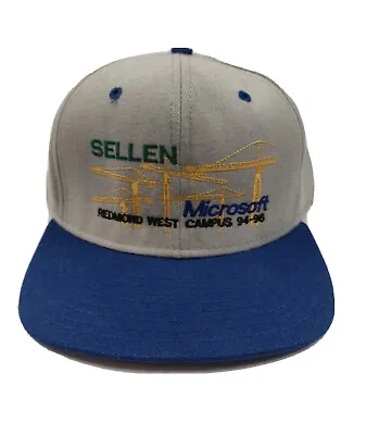 Microsoft Sellen Redmond West Campus 94-96  Baseball Hat Cap Employee USA Made • $14.98