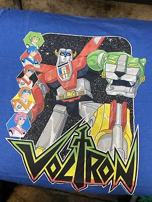 Voltron Cartoon Anime Manga Blue Shirt Size XXL 2XL Vintage Style Lot E • $10.99