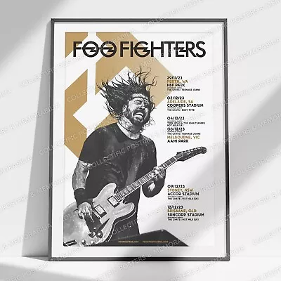 FOO FIGHTERS 2023 Large Australia Tour Promo Poster - Mint Condition As New • $80