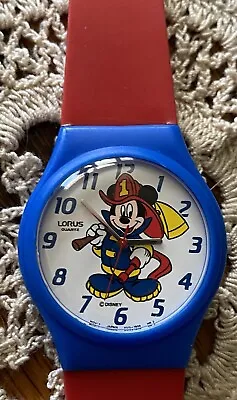 Vintage Rare Condition Disney's  Mickey The Fireman. Authentic Lorus--never Worn • $38