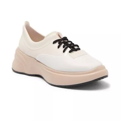 Melissa Ugly Water Resistant Sneaker Beige/White/Black 90’s Recycled 9 NWT • $59