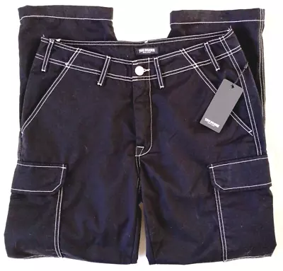 NWT True Religion 108335 Jet Black Cargo Pants - Men's Size 31 • $74.99