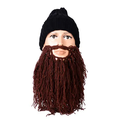 Viking Long Beard Wool  Men Winter Funny Crazy Ski Beanie Hat Face Cover S1C2 • $9.26