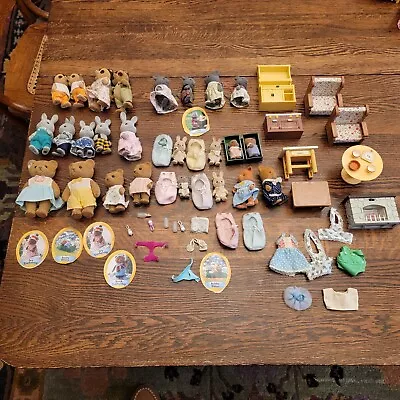 Large Lot Of Vintage Calico Critters Maple Town Sylvanian Families 25 Animals • $118