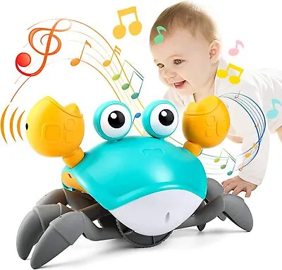 Baby Interactive Musical Light Up Crawling Crab Toys Moving Infants Toys Gift UK • £10.99