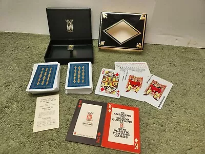 Vintage KEM CANASTA Playing Cards Double Deck Florence Black Box Mint • £24.12