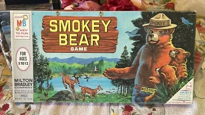 Vintage 1968 Milton Bradley Smokey The Bear Board Game RARE. Complete • $50