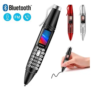 Bluetooth Dialer Mini Pen Phone Support GSM Dual SIM W/ Camera Flashlight Music • $34.19