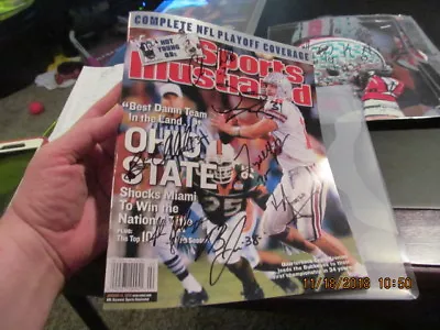 Autographed Ohio State Buckeyes Sports Illustrated 1/12/03 --  National Champion • $33.33
