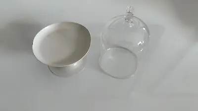 £1.50 • Buy Clear Glass Cloche Display Dome - Tall Bell Decoration Cover - Used - Small