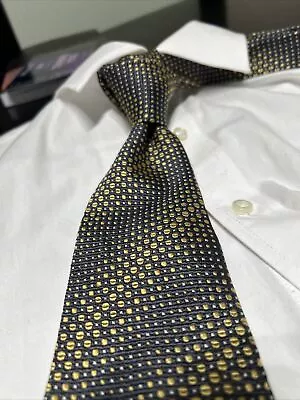 Gianni Versace Vintage 90s Medusa Geometric 100% Silk Tie Made In Italy • $55