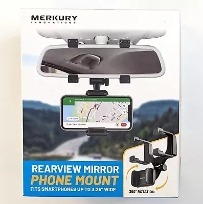 Merkury Innovations Car Rearview Mirror Phone Mount Black • $9.09