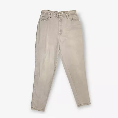 Vintage 80s Sasson Mom Jeans Cream W32 L30 • $13.72