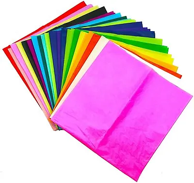 20pk Mixed Colour Tissue Paper Gift Wrapping Art & Craft Tissue Paper 66cmx50cm • £3.49