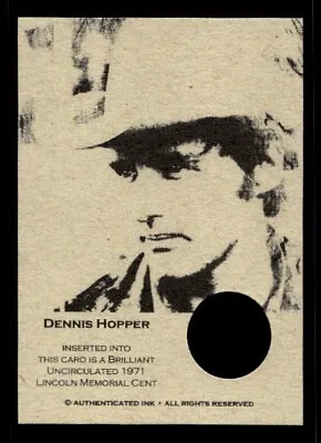 #TN0299 DENNIS HOPPER 1971 Penny Collector Coin Card • $6.99