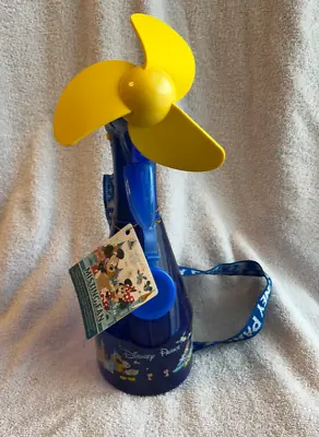 NWT Walt Disney World Parks Misting Water Spray Bottle Fan W/ Lanyard • £9.50