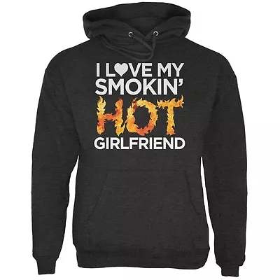 Valentine's Day I Love My Smokin Hot Girlfriend LGBT Charcoal Adult Hoodie • $34.95