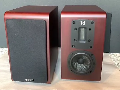 QUAD -  S1 Bookshelf Speakers (Black/Mahogany) - NEW • $749