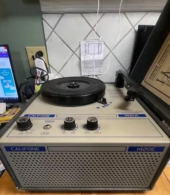 Califone 1420-C Portable Record Player In Good Working Condition Vintage • $65