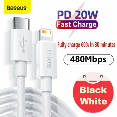 $8.59 • Buy Baseus Type C To PD 20W Fast Charging Charger Cable USB C For IPhone14 13 12 Pro