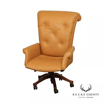 Leathercraft Tufted Leather Executive Office Armchair (G) • $1095