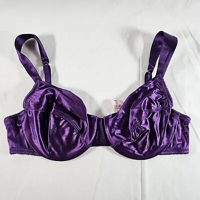 Victoria Secret Second Skin Satin Unlined Full Coverage Bra 38B Purple NWT • $99.99