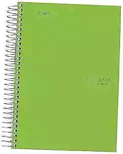  Spiral Notebook 5 Subject College Ruled Paper 9-1/2  X 6  Lime (73665)  • $25.91