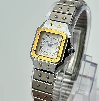 Vintage Ladies PHILIPPE LE ROY Tank Style All Steel Swiss Automatic Watch 22mm • $299.99